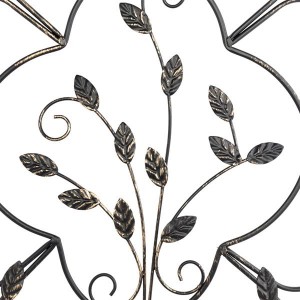 41" Semi-Circular Retro Decorative Spanish Arch Wall Art Leaf Shape Iron Ornament