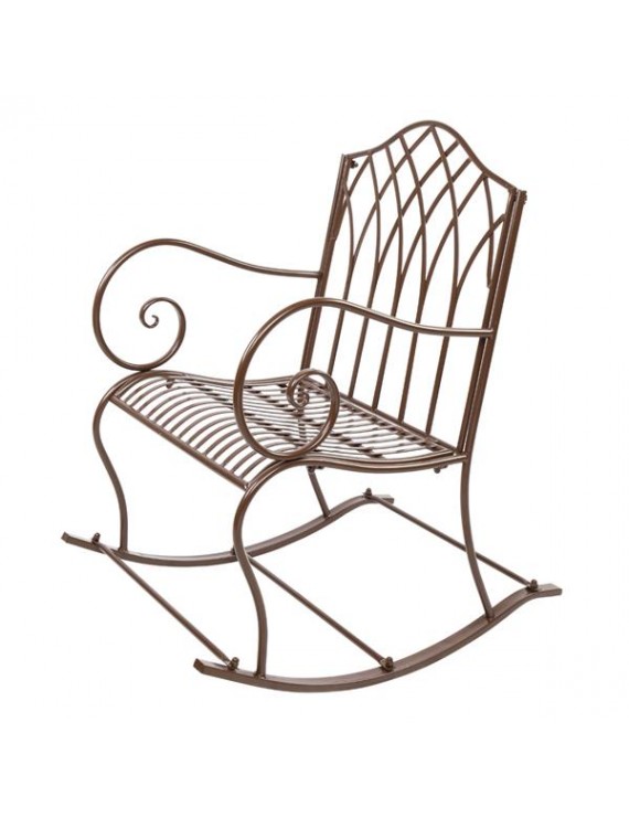 Flat Iron Single Rocking Chair Dark Brown