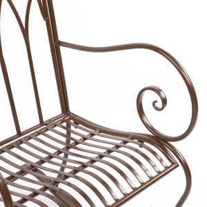 Flat Iron Single Rocking Chair Dark Brown