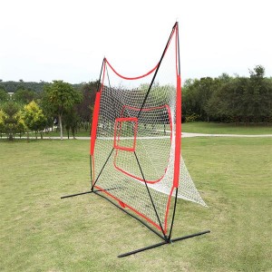 7'*7' Baseball Train Net with Single Target Frame Red Sleevelet